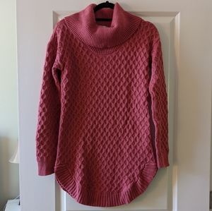 Maternity cowl neck knit sweater